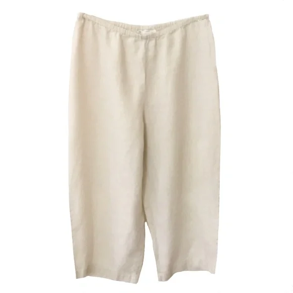 JM COLLECTION PETITE 100 LINEN PANTS SIZE 14P